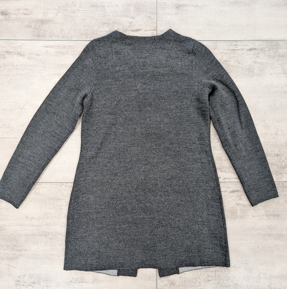 Ellen Tracy Women's Wool Blend Charcoal Grey Dress Cardigan Size Small - Picture 8 of 8